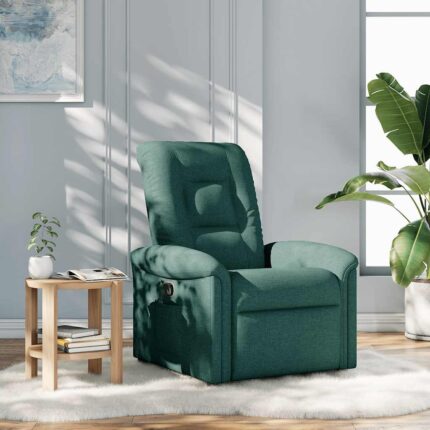 Fauteuil inclinable Vert foncé Tissu