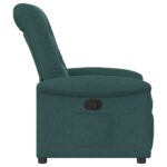 Fauteuil inclinable Vert foncé Tissu – Image 2