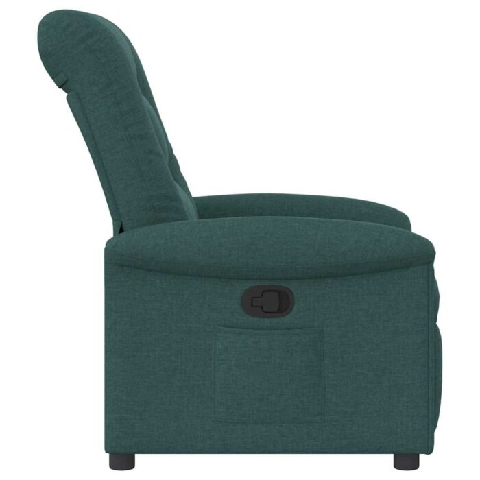 Fauteuil inclinable Vert foncé Tissu – Image 2