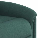 Fauteuil inclinable Vert foncé Tissu – Image 6
