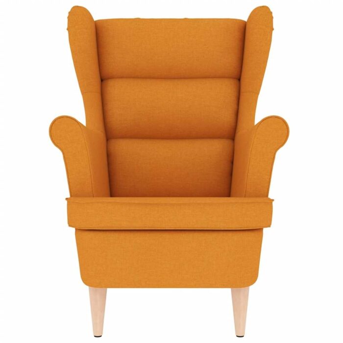 Fauteuil jaune foncé 74x84x100 cm tissu – Image 2
