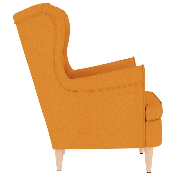 Fauteuil jaune foncé 74x84x100 cm tissu – Image 3