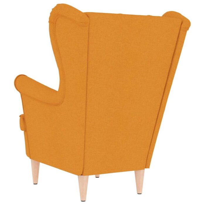 Fauteuil jaune foncé 74x84x100 cm tissu – Image 4