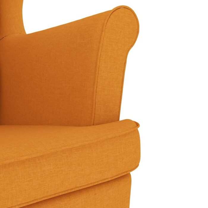 Fauteuil jaune foncé 74x84x100 cm tissu – Image 5