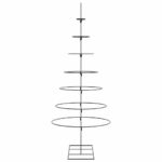 Arbre de Noël en métal pour décoration noir 180 cm – Image 2