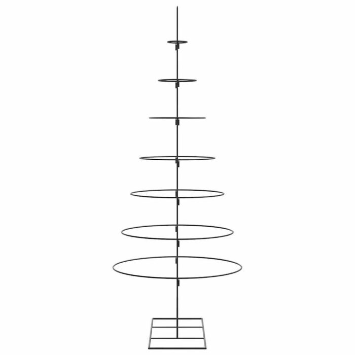Arbre de Noël en métal pour décoration noir 180 cm – Image 2
