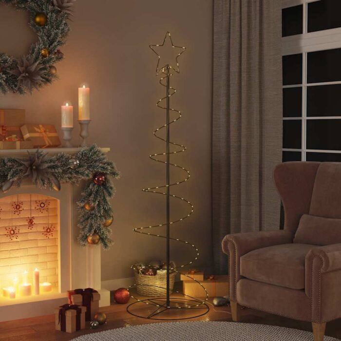 Sapin de Noël à LED 120 LED blanc chaud 180 cm – Image 1