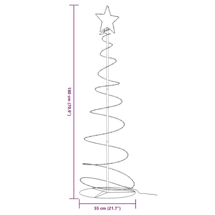 Sapin de Noël à LED 120 LED blanc chaud 180 cm – Image 7