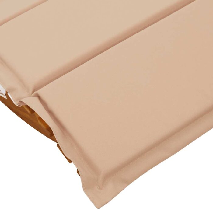 Chaise longue à bascule avec coussin en bois massif d'acacia – Image 6