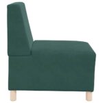 Canapé modulaire sans accoudoirs Vert foncé 55 cm Velours – Image 3