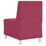 Canapé modulaire sans accoudoirs Rouge vin 55 cm Velours – Image 4