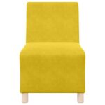 Canapé modulaire sans accoudoirs Jaune 55 cm Velours – Image 2