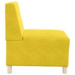 Canapé modulaire sans accoudoirs Jaune 55 cm Velours – Image 3