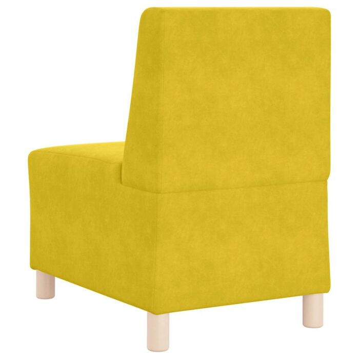 Canapé modulaire sans accoudoirs Jaune 55 cm Velours – Image 4