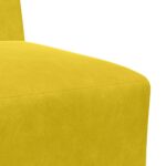 Canapé modulaire sans accoudoirs Jaune 55 cm Velours – Image 5