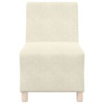 Canapé modulaire sans accoudoirs Crème 55 cm Velours – Image 2