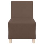 Canapé modulaire sans accoudoirs Marron 55 cm Similicuir – Image 2