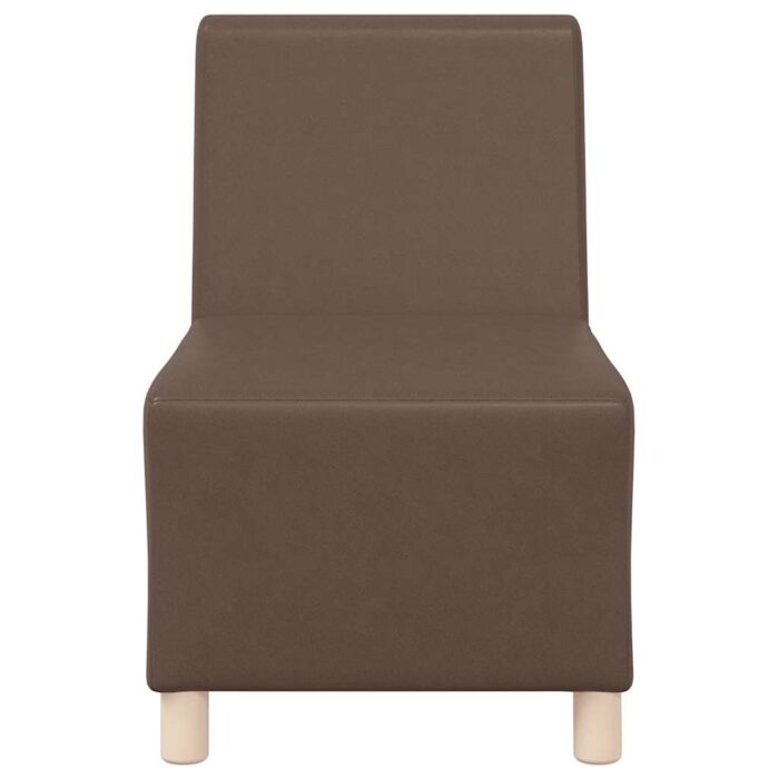 Canapé modulaire sans accoudoirs Marron 55 cm Similicuir – Image 2
