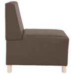 Canapé modulaire sans accoudoirs Marron 55 cm Similicuir – Image 3