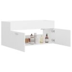 Armoire d'évier Blanc 100x38,5x46 cm Bois d’ingénierie – Image 2