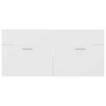 Armoire d'évier Blanc 100x38,5x46 cm Bois d’ingénierie – Image 4