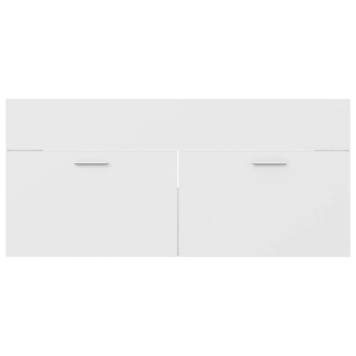 Armoire d'évier Blanc 100x38,5x46 cm Bois d’ingénierie – Image 4