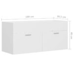 Armoire d'évier Blanc 100x38,5x46 cm Bois d’ingénierie – Image 6
