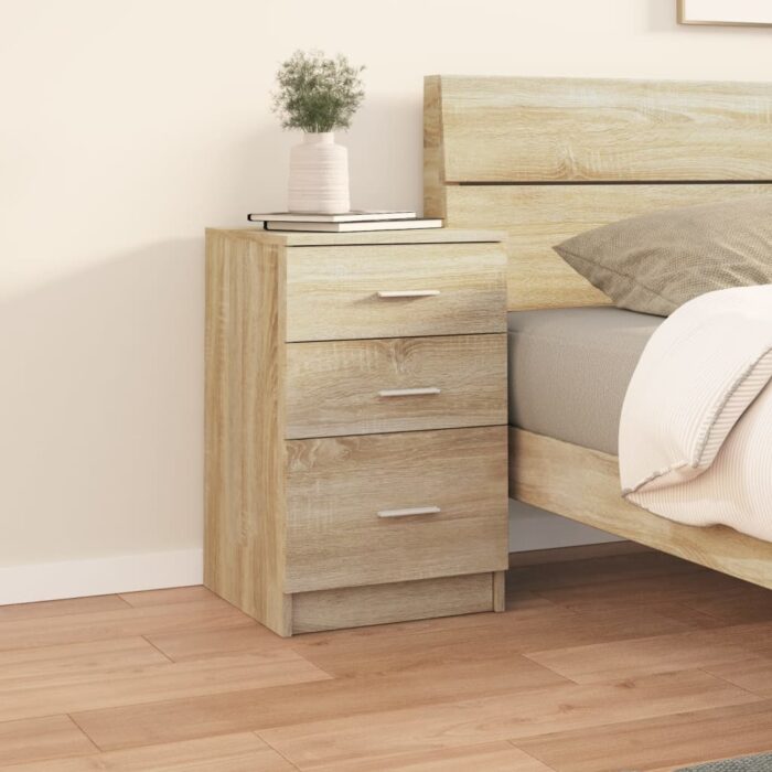 Table de chevet Chêne sonoma 40x40x63 cm Bois d’ingénierie – Image 1