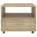 Table basse chêne sonoma 55x55x40 cm bois d'ingénierie – Image 3