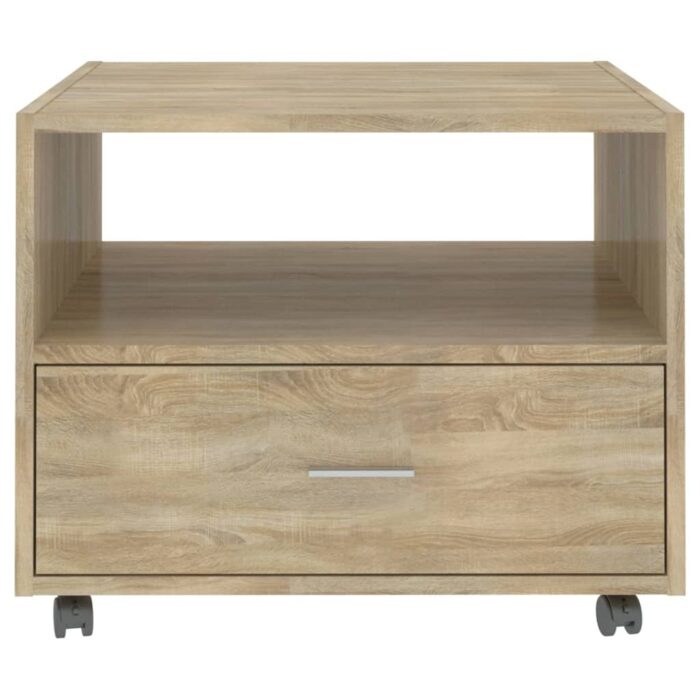 Table basse chêne sonoma 55x55x40 cm bois d'ingénierie – Image 3