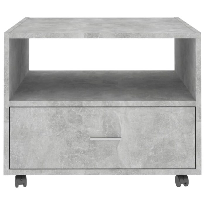 Table basse gris béton 55x55x40 cm bois d'ingénierie – Image 3