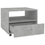 Table basse gris béton 55x55x40 cm bois d'ingénierie – Image 4