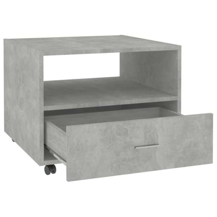 Table basse gris béton 55x55x40 cm bois d'ingénierie – Image 4
