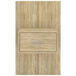 Tables de chevet murales 2 pcs Chêne sonoma – Image 4