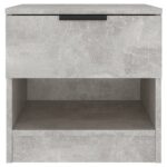 Tables de chevet 2 pcs Gris béton Bois d'ingénierie – Image 3