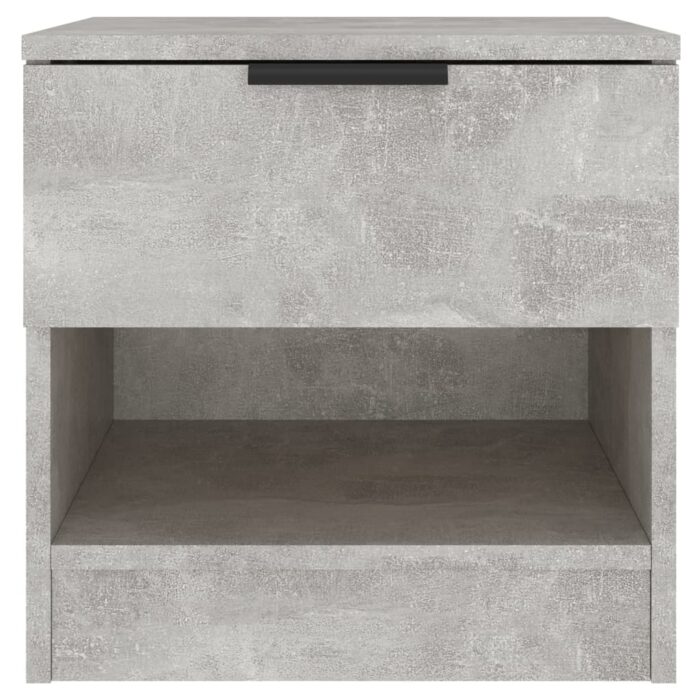 Tables de chevet 2 pcs Gris béton Bois d'ingénierie – Image 3