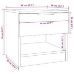 Tables de chevet 2 pcs Gris béton Bois d'ingénierie – Image 5