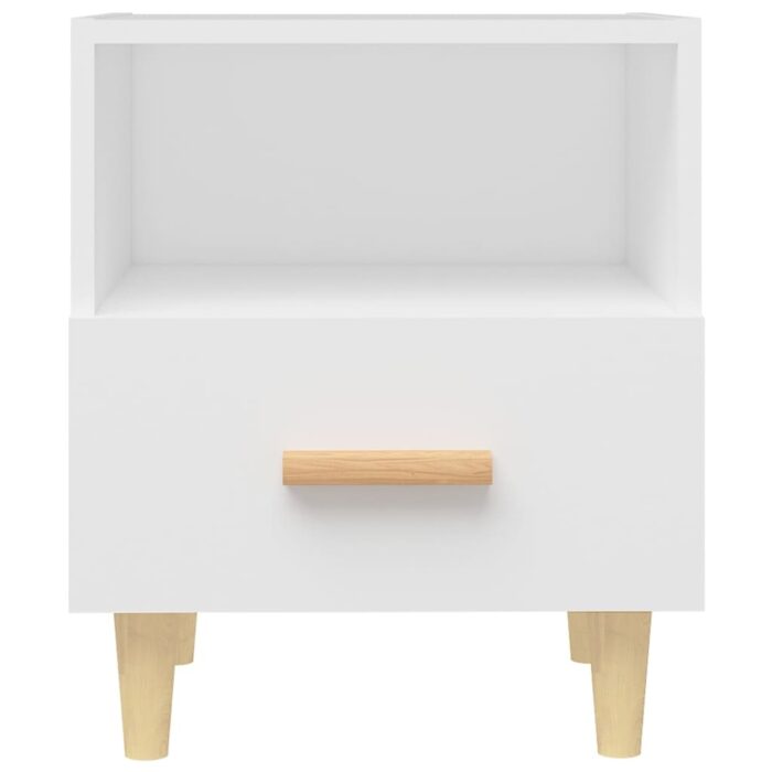 Table de chevet Blanc 40x35x47 cm – Image 2