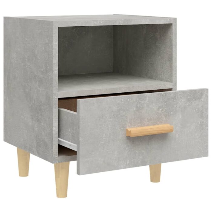 Table de chevet Gris béton 40x35x47 cm – Image 3