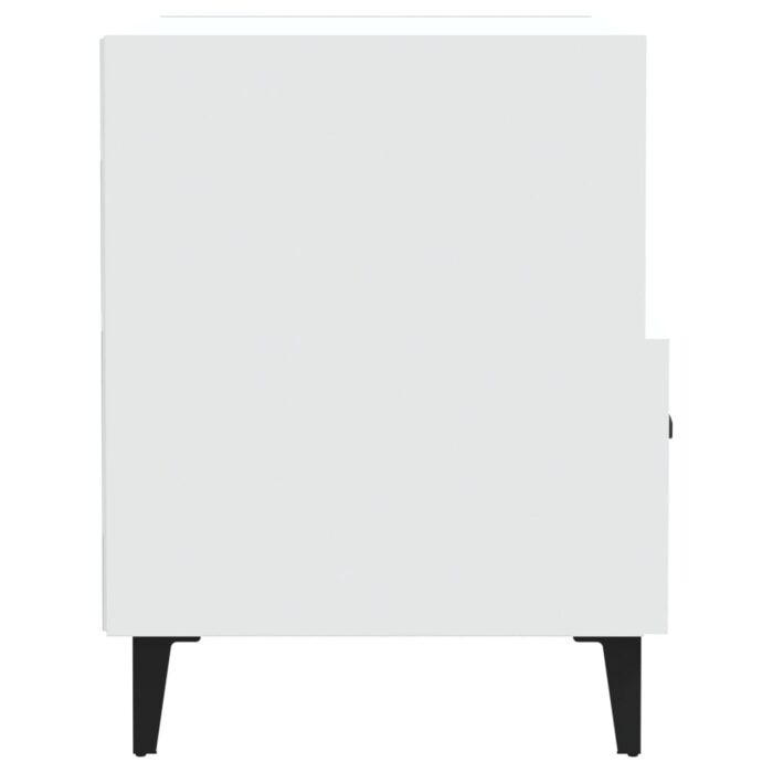 Table de chevet Blanc Bois d'ingénierie – Image 2