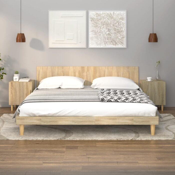 Table de chevet Chêne sonoma Bois d'ingénierie – Image 5