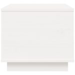 Table basse Blanc 40x50x35 cm Bois massif de pin – Image 4