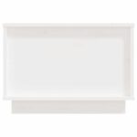 Table basse Blanc 40x50x35 cm Bois massif de pin – Image 5