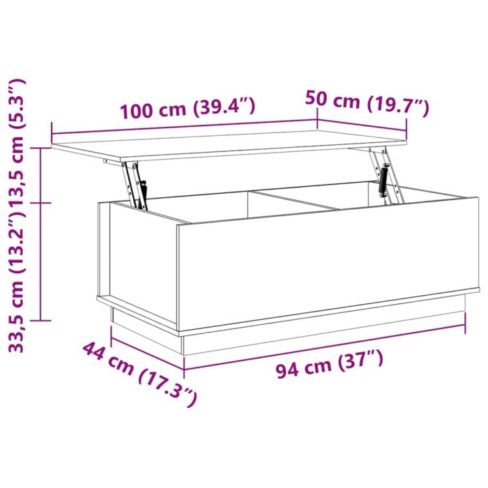 Table basse Blanc 100x50x35 cm Bois massif de pin – Image 8