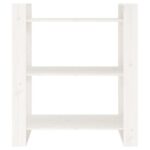 Bibliothèque/Séparateur de pièce Blanc 80x35x91 cm Pin solide – Image 3