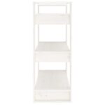 Bibliothèque/Séparateur de pièce Blanc 80x35x91 cm Pin solide – Image 4