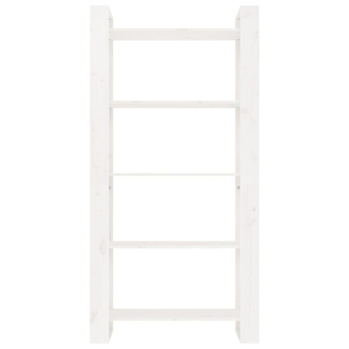 Bibliothèque/Séparateur de pièce Blanc 80x35x160 cm Bois massif – Image 3
