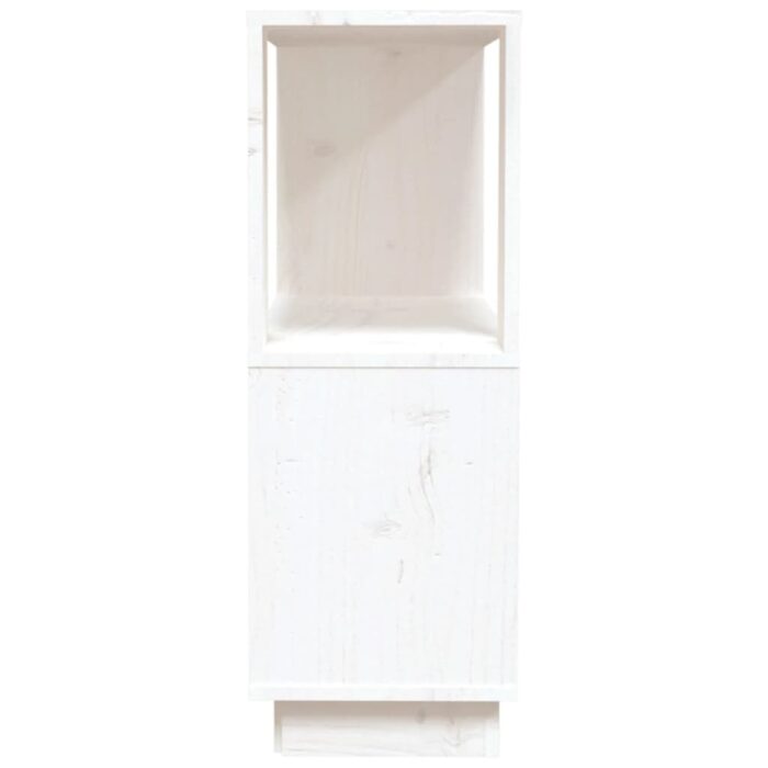 Bibliothèque/Séparateur de pièce Blanc 80x25x70 cm Pin solide – Image 4