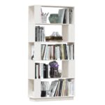 Bibliothèque/Séparateur de pièce Blanc 80x25x163,5cm Pin massif – Image 3