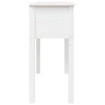 Table console Blanc 100x35x75 cm Bois massif de pin – Image 6